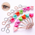 New Stainless Steel Magnetic Manual Eyelash Applicator & Curler Rose Gold Tweezers Clip Fashion OEM Customized Logo