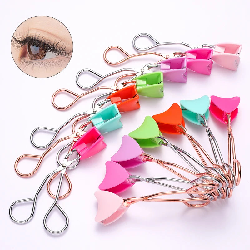 New Stainless Steel Magnetic Manual Eyelash Applicator & Curler Rose Gold Tweezers Clip Fashion OEM Customized Logo