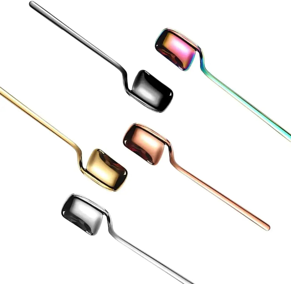 Christmas Stainless Steel Tea Spoon Coffee Dessert Cupping Spoon Small Ice Cream Honey Teaspoon