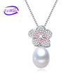 FEIRUN 8mm Drop 3A Nice Natural Top Quality Freshwater Pearl Pendant