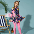 MOTIVE FORCE6-14 Years Soft Long Sleeve Beachwear Swimwear Kids Girls Custom Color Printing Girls Swimming Suits Swimwear