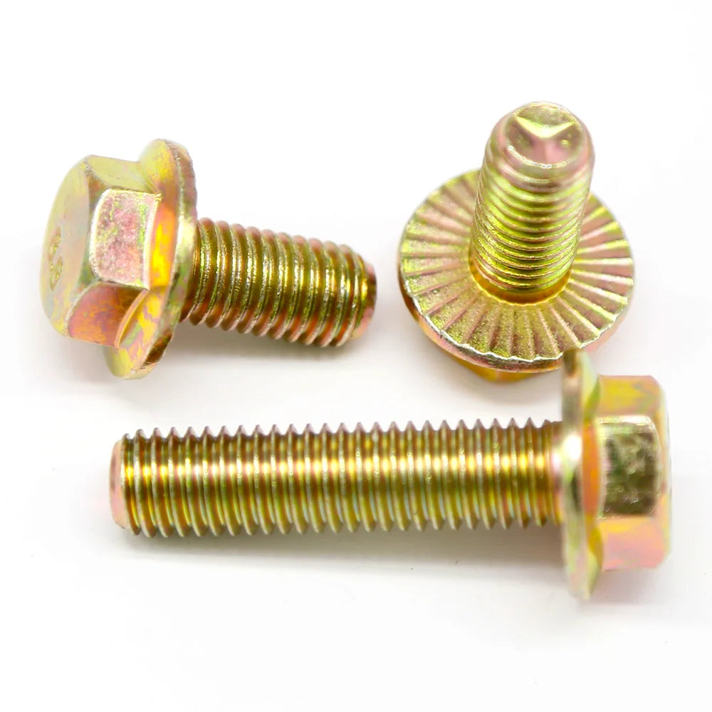 Din6921 Hexagon Bolt 8.8 Flange Bolt Grade 5 Zinc 3/8-16 X 1-1/4 Dished Head Hex Flange Bolt