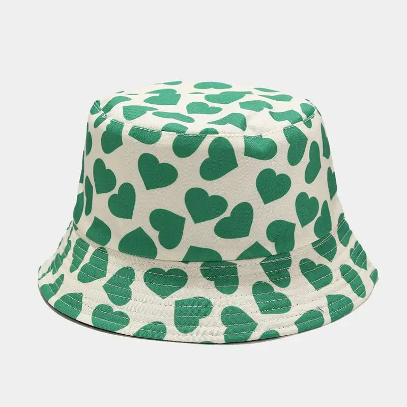 Women's Custom Logo All-Over Printed Bucket Hat Double-Sided Summer Fisherman Gorras Daily Casual Reversible Sun Cap Wholesale