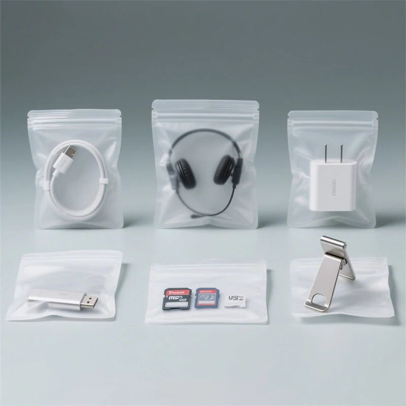 Clear Packing Pouches Custom Ziplock Mylar Zip Lock Plastic Packaging Zipper Bag