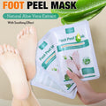 FATAZEN Private Label Organic Aloe Vera Foot Peel Mask Sheet Skincare Peeling Nourishing Exfoliating Foot Mask for Adults