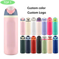 Custom Logo 24oz 32oz 40oz Stainless Steel Sports Water Bottle Double Wall Thermos Insulated with Free Powder Coating for Kids