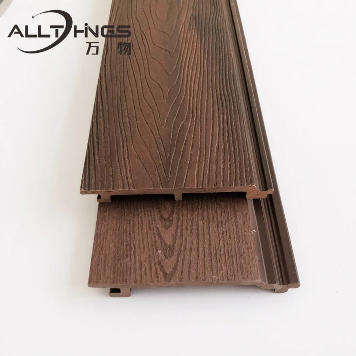 Revestimiento Pared Mixed Color Wood Plastic Waterproof Exterior Wall Panel Shiplap Wood Clading Outdoor Wpc Wall Panel