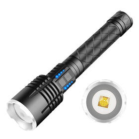 New Style XHP120 LED Power Display Zoomable Waterproof USB Rechargeable Flashlight Taschenlampe Linterna LED Flashlight