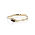 LOZRUNVE 925 Sterling Silver Vintage Marquise Bezel Curved Wave Band Stack Ring Women