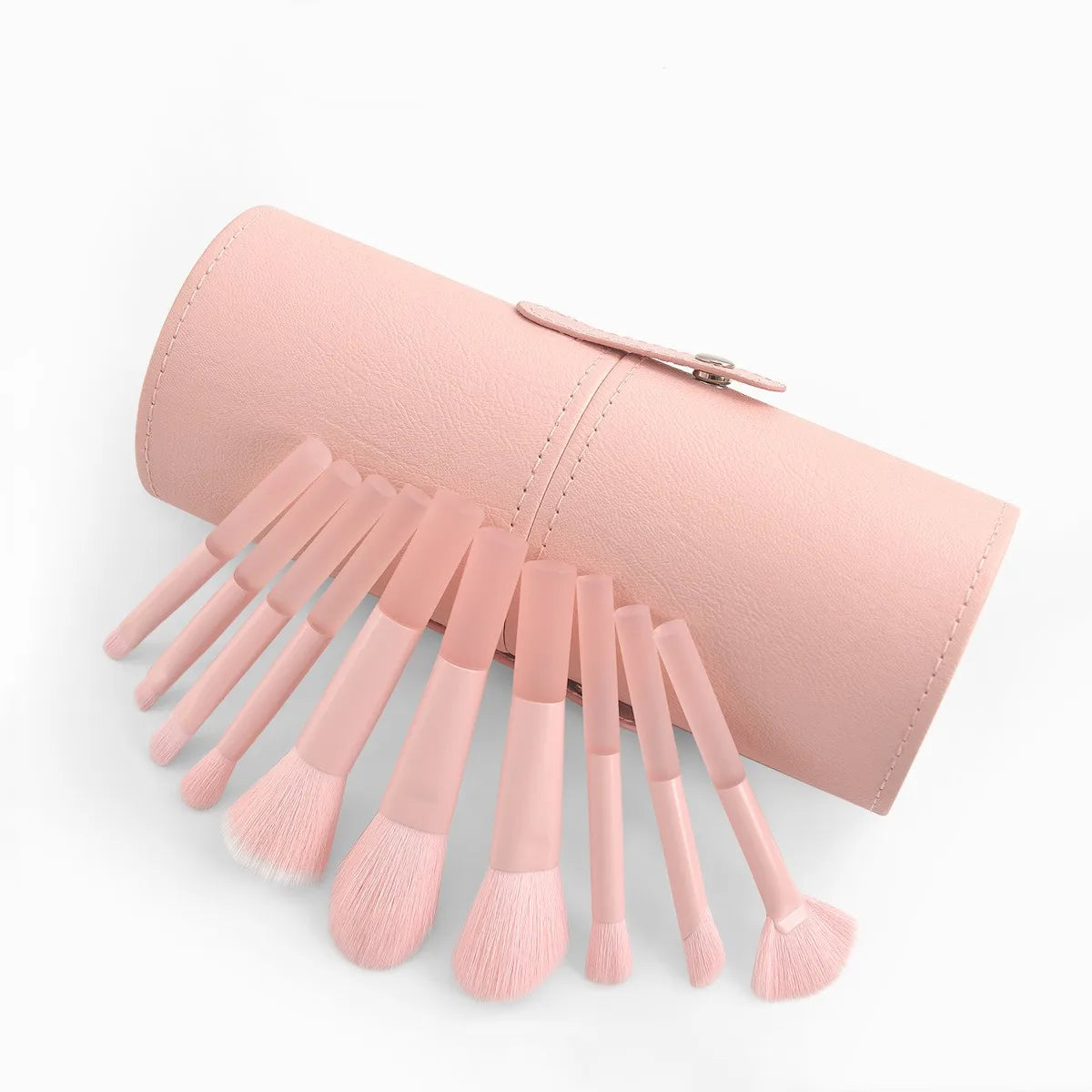 Pink Professional Travel Makeup Brush Set 7pcs/10pcs with Bag for Face & Eye Use