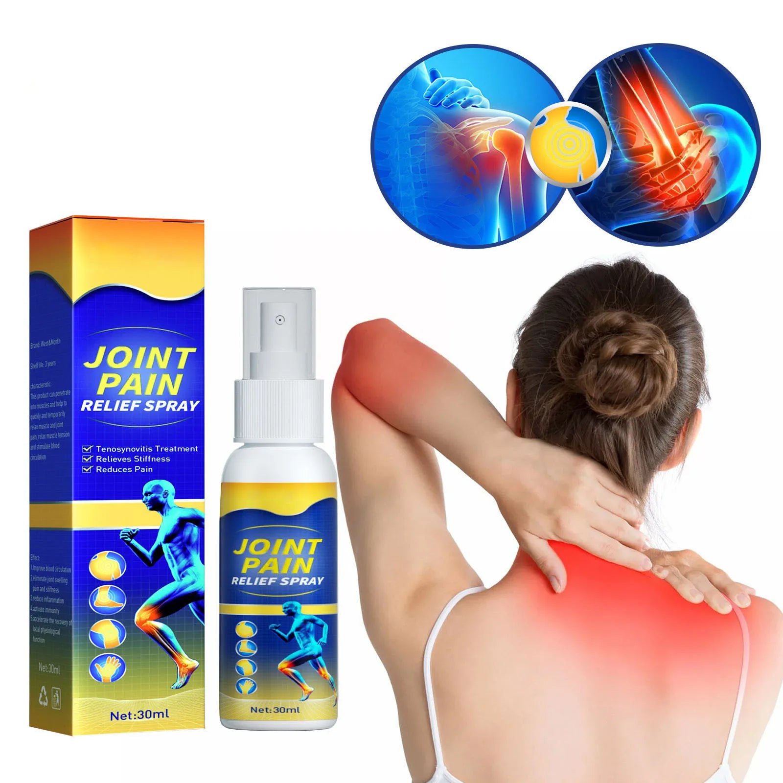 Private Label Joint Pain Spray Relieving Lumbar Disc Perishoulder Cervical Vertebra Lumbar Joint Knee Pain Care Agent