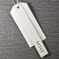 Brand Logo White Pape Swing Hang Tag With Hangtag String for Clothing With Printing Logo Recycle Garment Swing Clothing Tags