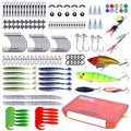Wholesale Box159 Combo 158pcs/box Mixed Hard Soft Baits Lures Hooks Sinker Swivels All-in-one Fishing Kit Set with Tackle Box