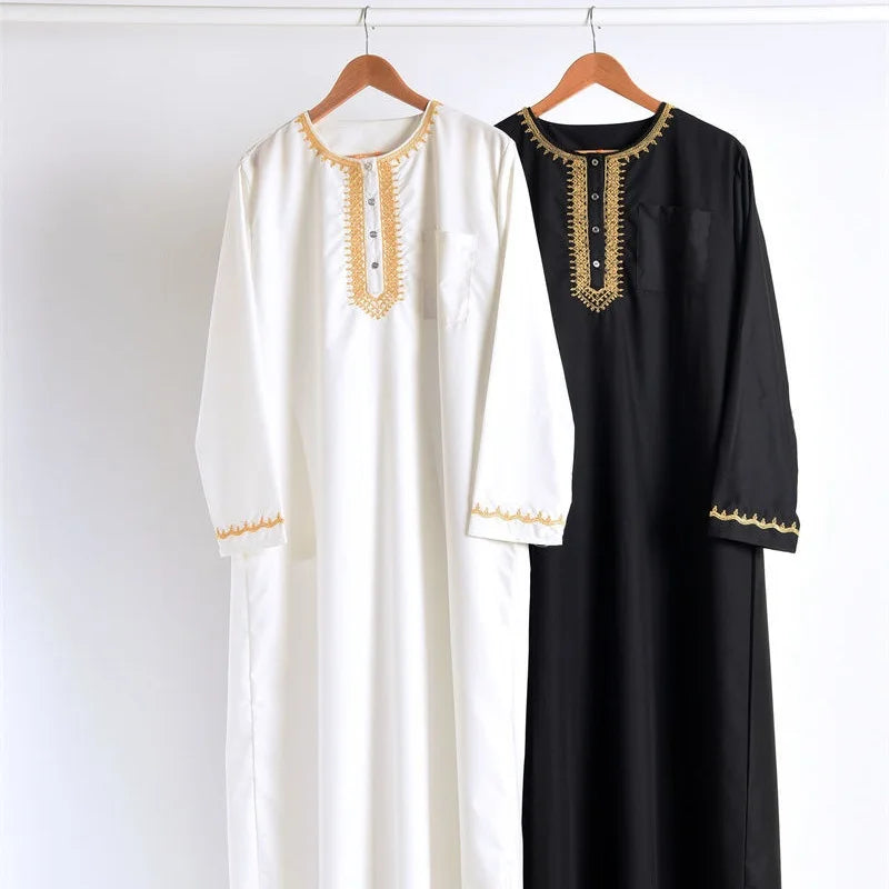 Dubai Saudi Muslim Clothing Hoodie Abaya Qamis Homme Muslim Dress Men Qamis Qatar Thobe
