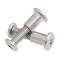 M6 Stainless Steel 304 Hex Socket Flat Head Screw and Nut Oval Style Male Female Chicago Connector Metric Measurement System