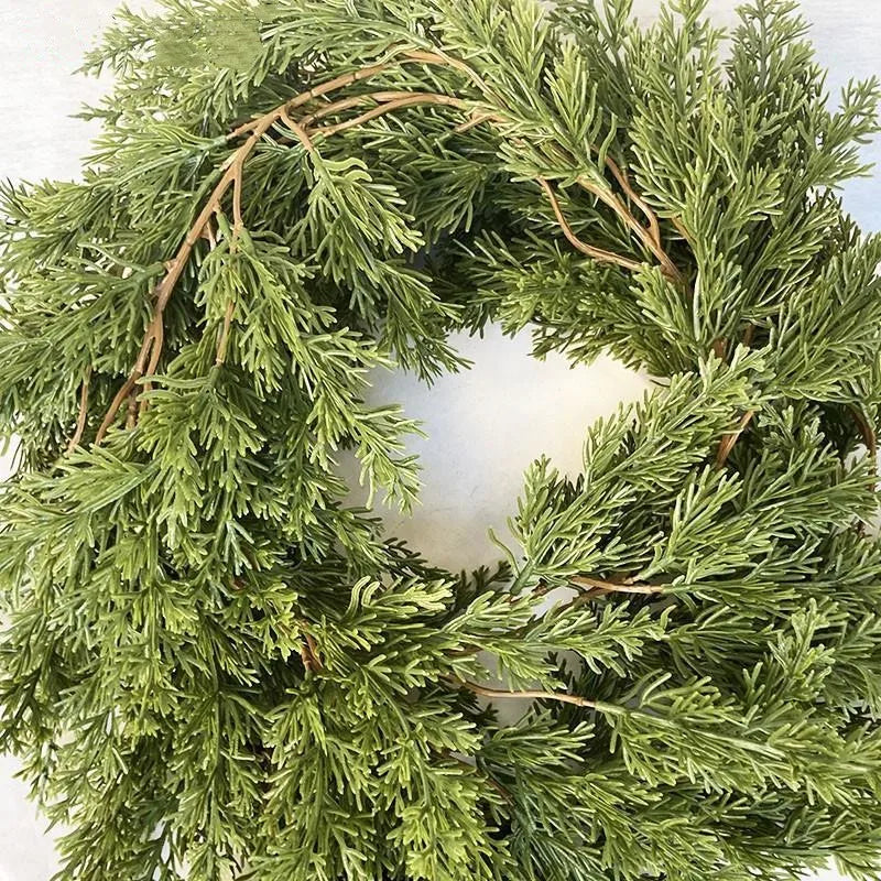 A-1325 Wholesale Xmas Decoration Artificial Pine Garland Real Touch Pvc 2M Long Needle Christmas Green Pine Garland