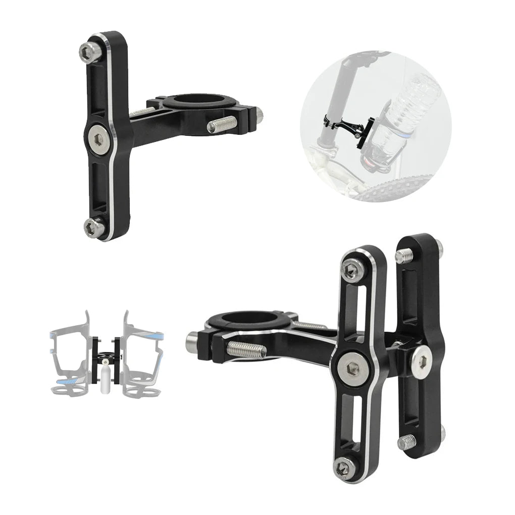 Alloy MTB Road Bicycle Saddle Mount Adapter with Water Bottle Holder Rail Mount Bike Bottle Cage Accessory