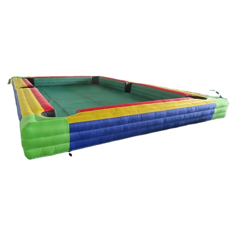 Fast air Shipping to Door 8x5m Interactive Games Inflatable Human Football Billiards Inflatable Table Snooker Pool With Balls