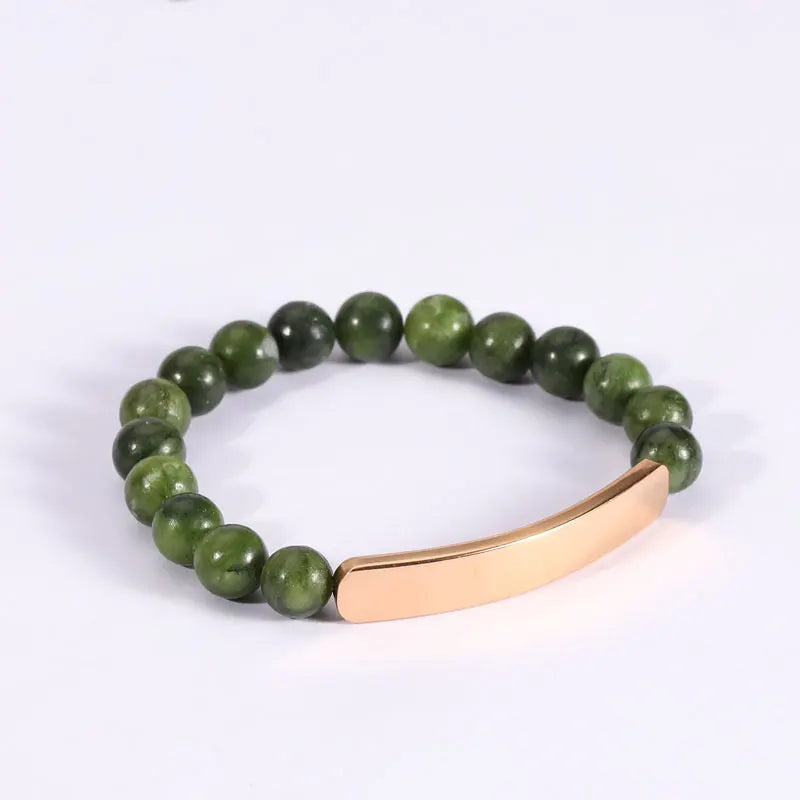 8mm African Turquoise Gemstone Beaded Bracelet Custom Beads Natural Stones Wrap Bracelet