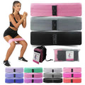 CW RSB003 Custom Color Logo Printing Accept 3pcs  Fabric Elastic Booty Resistance Band Non Slip Hip Bands Set