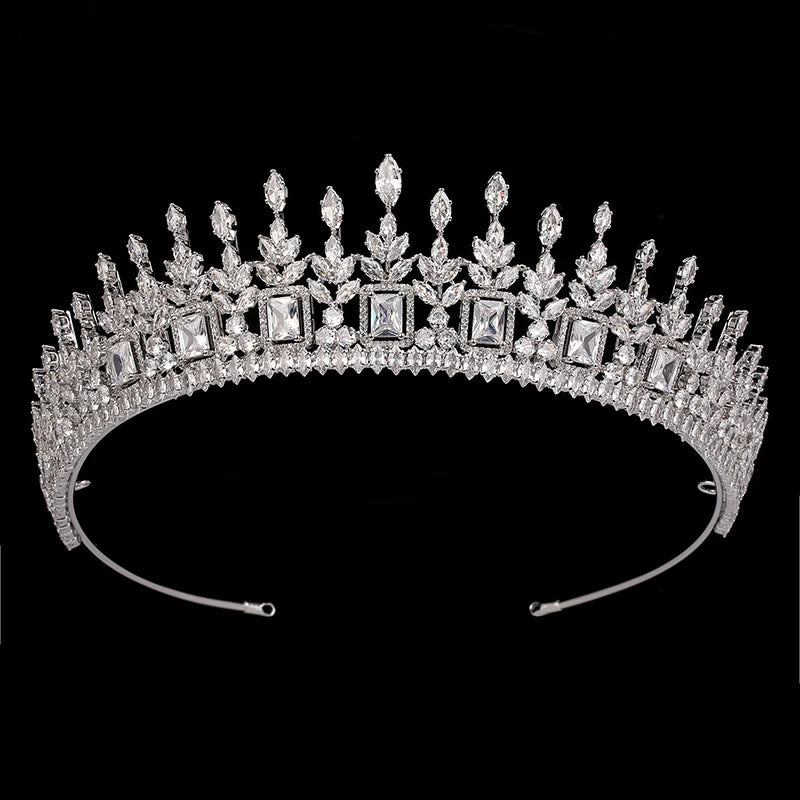 Handmade Vintage CZ Wedding Tiara Elegant Bridal Hair Accessories Anniversary Wedding Women Zircon Crown BC6469 Corona Princesa