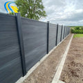 Home Yard Safety Rustic Minimalist Luxury European Fence Panel Wood Plastic Composite Recycled Metal Aluminum Post Wpc Fence Set