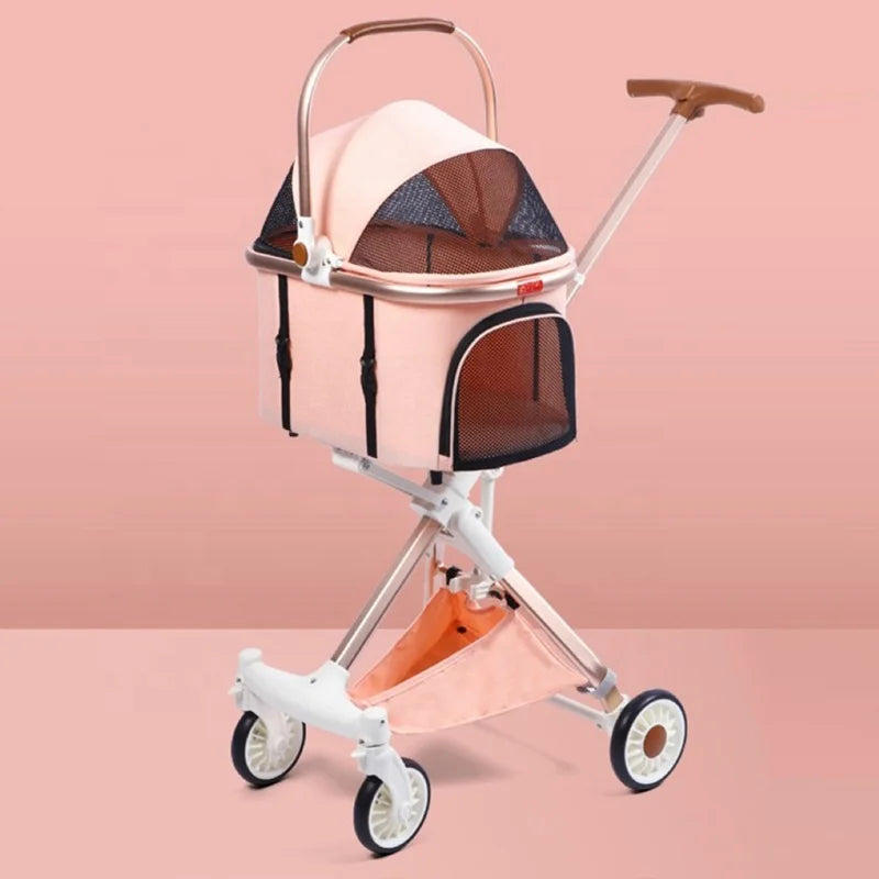 Popular New Foldable Pet Travel Carrier for Small/Medium Dog Cat Detachable Portable Pet Bag With Storage Basket