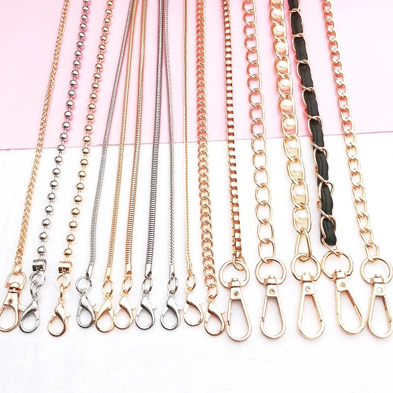 Factory Price Alloy Snake Chains 120cm Necklaces Neck Strap Lanyards for Keys ID Card Metal Phone Decoration Accessories