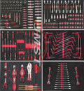 258-Piece Professional Basic Hand Tool Set Normal Wrench Repair Sockets and Screwdriver with Sickle Handles for Repair Shops