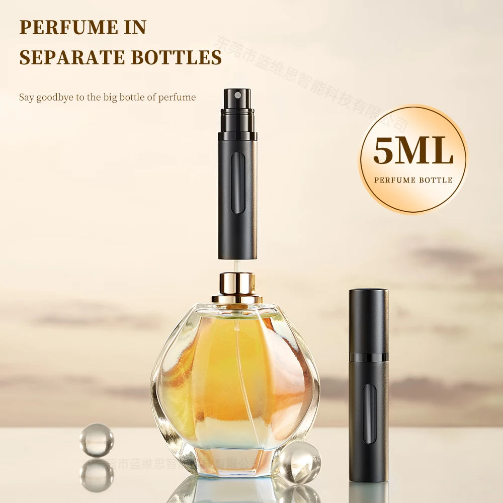 New Classic Mini Luxury Cosmetics Container Directly Filled the Bottom 5ml 8ml 10ml Glass Portable Perfume Spray Perfume Bottle