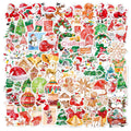 100 P Holographic Laser Glitter Christmas Stickers for Kids Waterproof Flash Water Cup Party Diy
