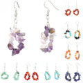 Fashion Gemstone Jewelry Factory Wholesale Natural Crystal Quartz Gravel Natural Stone Earrings for Women
