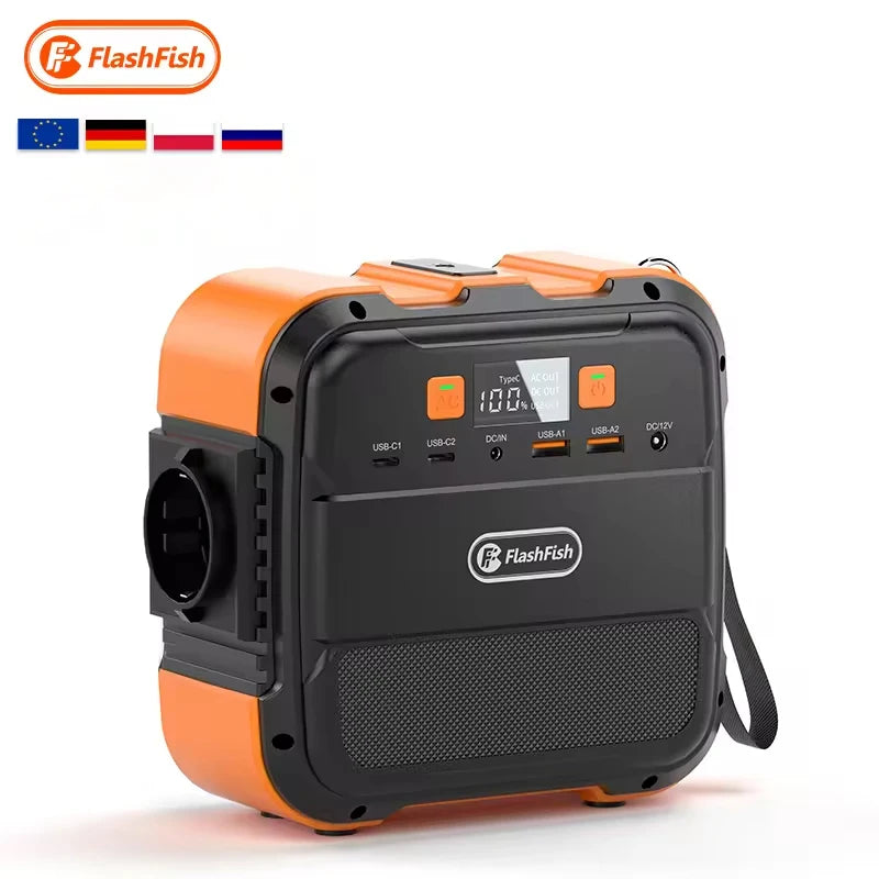 Free Shipping USA Warehouse Delivery 120W Mini Power Bank with LED Portable Solar Charging Station Solar Power Generator