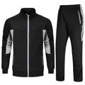 Men's Heavyweight 100% Cotton Tracksuit Zipper Hoodie Tracksuit Pants Color Patchwork Tracksuit