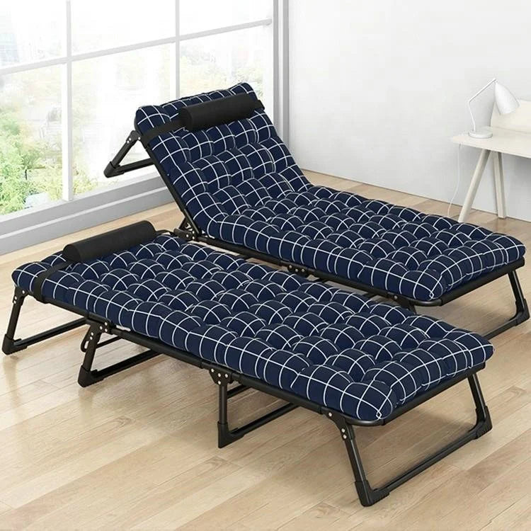 Popular Travel Equipment Durable Outdoor Adjustable Camping Folding Bed with Mattress