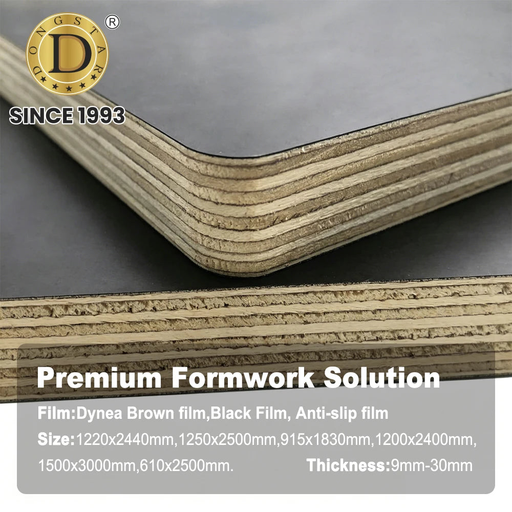 Full Birch  Phenolic Glue Anti-slip Wiremesh Film Faced Plywood Black Grey