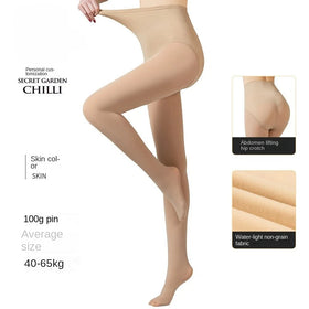 Women's High Waist Water-light Fabric Tummy Control Hip Shaping Pantyhose Abdomen Lifting Hip Shaping Sheer Average Size Tights