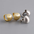 SP New Arrived Chunky Fashion Minimalist Luxury Matt Brushed Gold Ball Hoop Earrings for Women