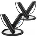 Adjustable Speed PVC Coated Steel Wire Jump Rope for Home Fitness Workout and Weighted Handle