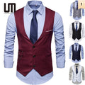 Liu Ming Clearance Sales Wholesale Men Clothing Business Formal Plus Size 5XL 6XL Multi Pockets Blazer Vest