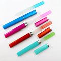 Double Sided Glass Fingernail File Plastic Nail Storage Case for Use
