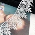 Cheap White Bridal Embroidered Lace Trim Ribbon Applique DIY Sewing Crafts 4.5cm Wide