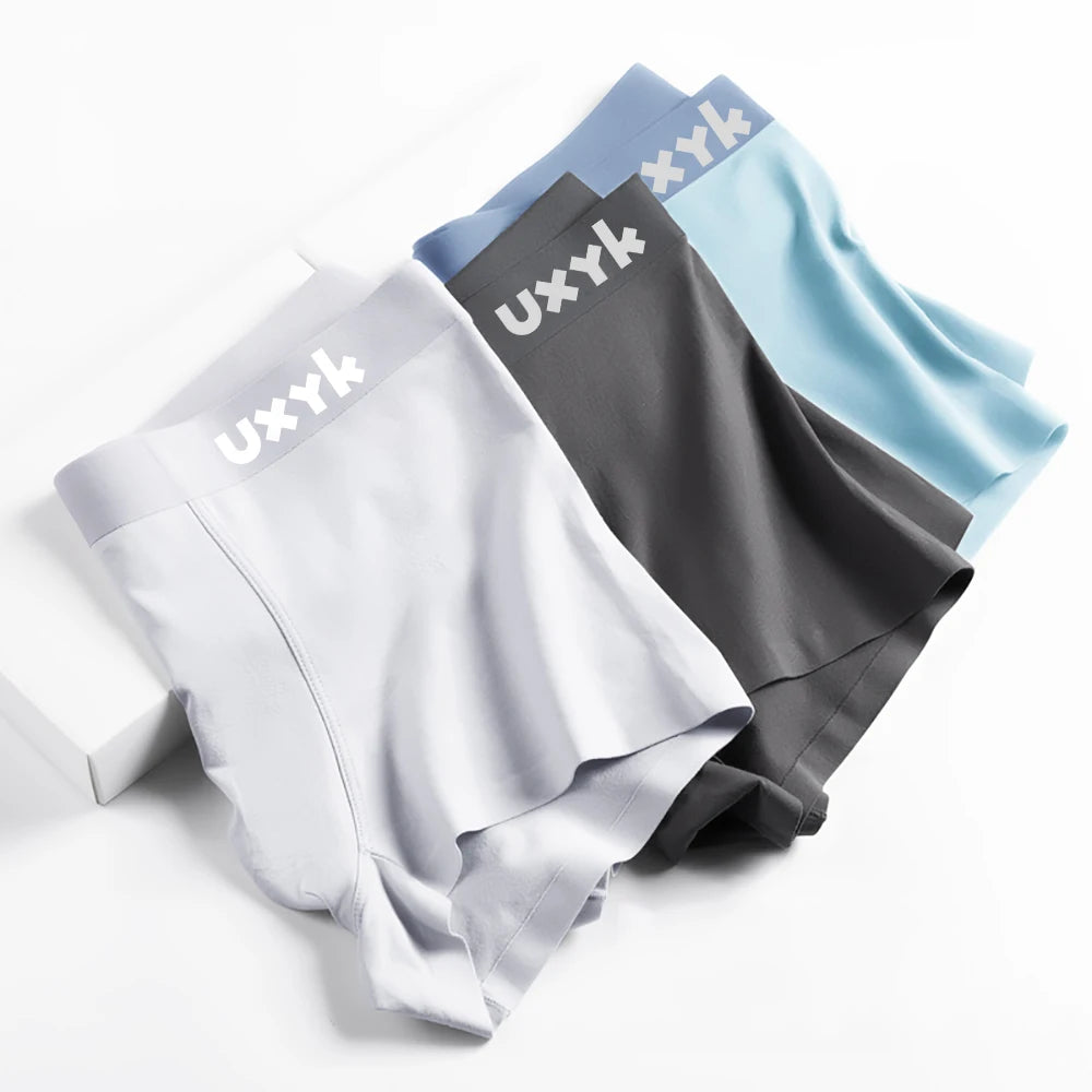 Uxyk Men's 95% Cotton Regenerated MPDAL Inner Briefs Solid Color Mid-rise Comfortable Breathable Underwear ODM Supply