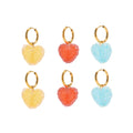 2025 New Arrival Trendy Heart Shaped Bling Stainless Steel Drop Earrings Cute Blue Pave Zircon CZ Heart Sugar Studs Perfect Gift