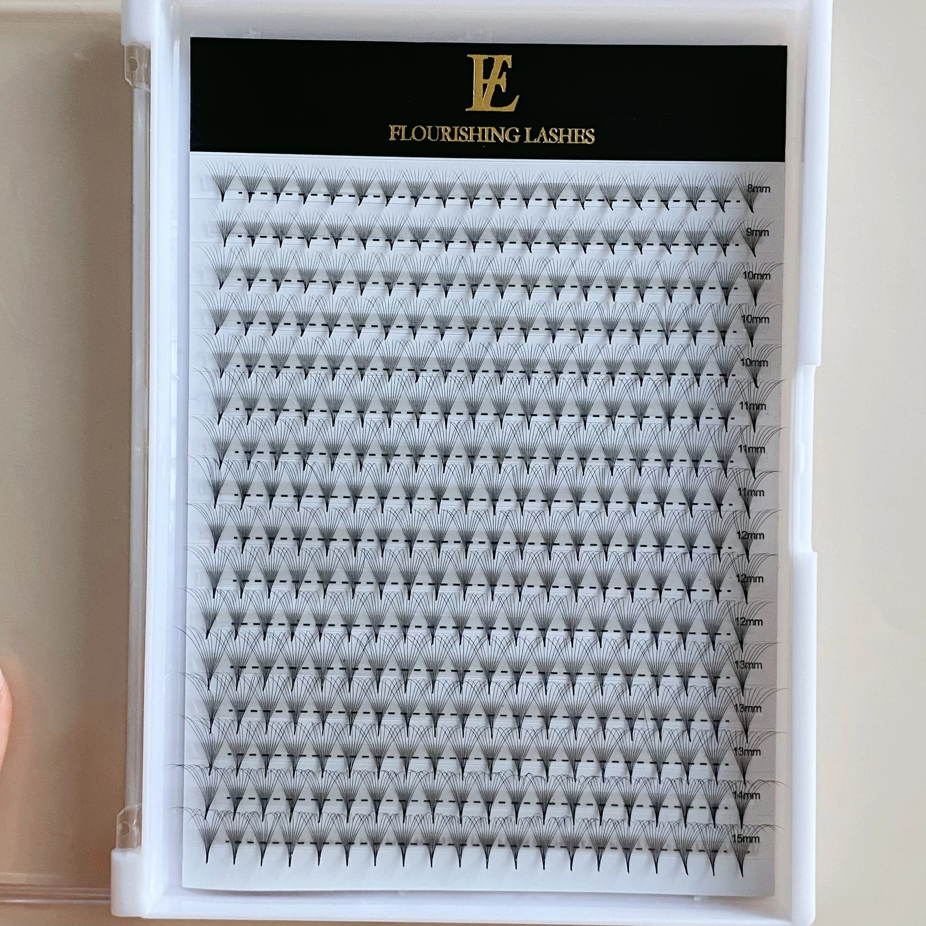 XXL Tray Pointy Stem 6D 7D 8D 9D 10D 12D 14D 16D Pro Made Fan  Lashes Top Quality Promade Volume Fan Eyelashes Extension