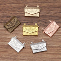 Vintage Cute Pendant Openable Carved Envelope Necklace Pendants Pure Copper Phase Box Dangle Necklace Accessories Jewelry Gifts