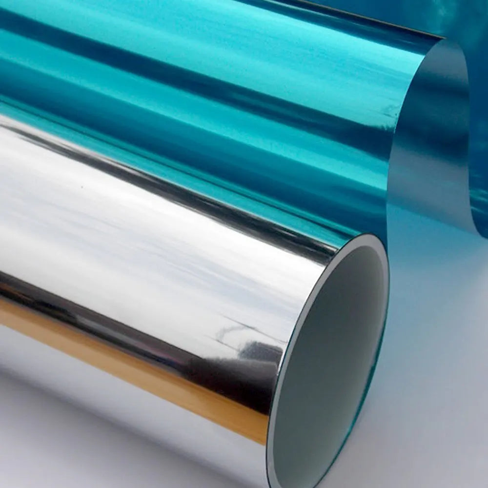 One Way Vision Blue Black Silver Color Privacy Vinyl One Way Mirror Film for Windows glass privacy film