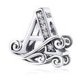 SC Hot Selling 26 Letters Bracelet Charms Diamond Beads Creative Magic Design 925 Sterling Silver Initial Pendant for Necklace