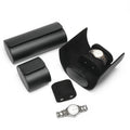 High End Watch Box Luxury Single 2 Slot 3 Slot Leather Green Travel Watch Roll with Button Closure