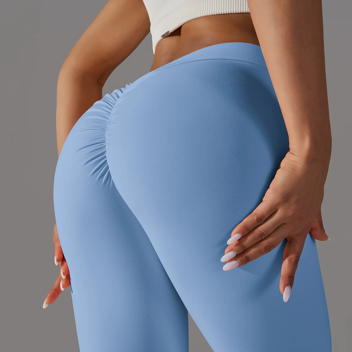 Outdoor Running Fitness Sports Leggings for Women Breathable Quick Dry Peach Scrunch Booty Workout Tight Yoga Pants